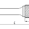 Борфреза твердосплавная форма A1020M06 с покрытием BNC (blue coating)