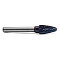 Борфреза твердосплавная форма F1020M06 с покрытием BNC (blue coating)