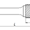 Борфреза твердосплавная форма C0413M03 с покрытием BNC (blue coating)