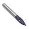 Борфреза твердосплавная форма G0618M06 с покрытием BNC (blue coating)
